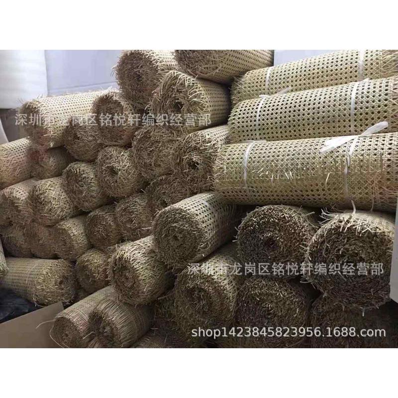 藤条网眼席天然植物枕套椅子鞋包软包墙布编织家居多功能