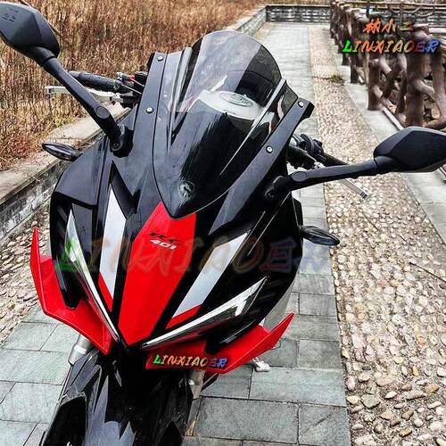 赛科龙RC401挡风玻璃改装件竞技挡风玻璃赛道版黑色加高前挡风配