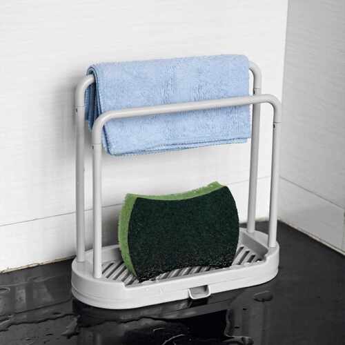 Kitchen Dishcloth Rack Sponge Dish Brush Storage Shelf Drain