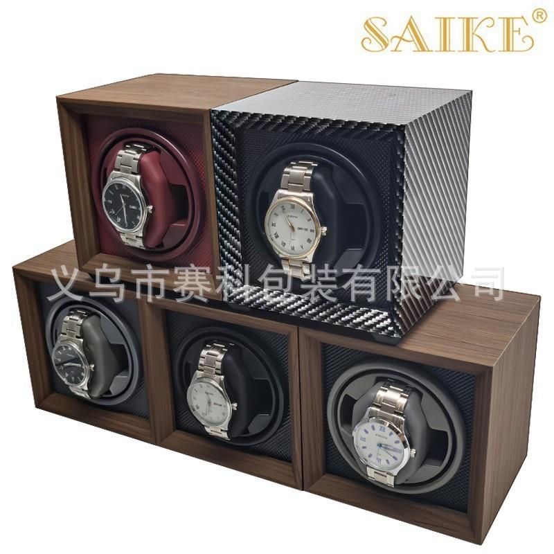 现货黑胡桃木质立式自动机械手表摇表器电动表盒3档位可调节