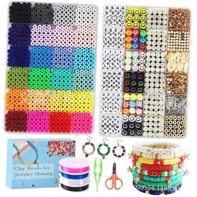 10000Pcs/Box 6mm Clay Bracelet Beads for Jewelry Making Kit