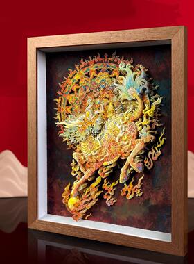 客人餐厅装饰画悬挂摆件入口桌面沙发电视柜背景墙三维非物质文化