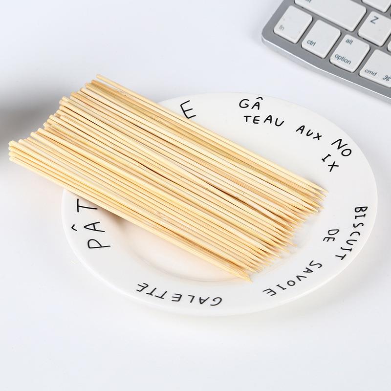 烤串烤肠签2.5x15cm食品签实用烧烤用具烧烤签竹质烤串签工厂供应