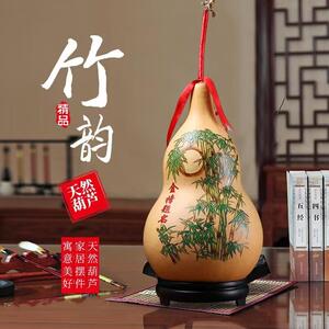厂家天然大葫芦 手工烙画精品大葫芦 客厅办公室摆件招财进宝