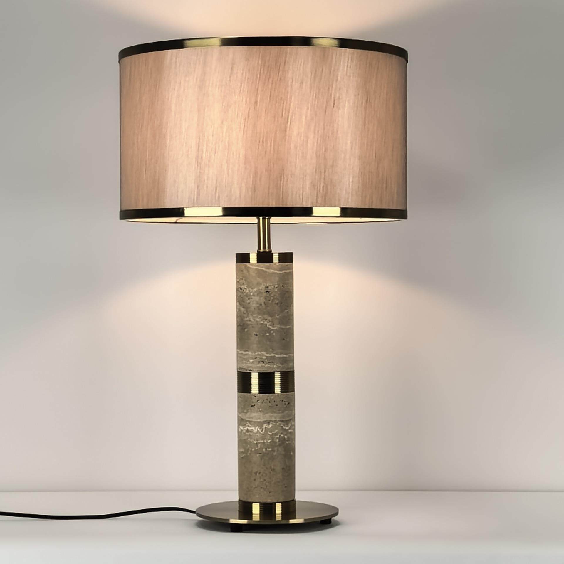 2026新款现代简约卧室床头石质台灯设计师款客厅书房酒店装饰台灯