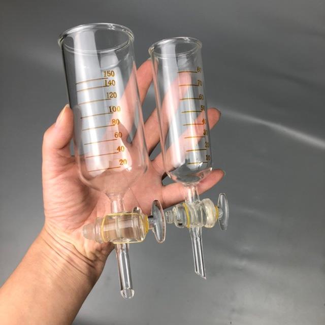 放液漏斗80150ml筒状玻璃分液漏斗点滴漏斗卫生灌装精油精准刻度