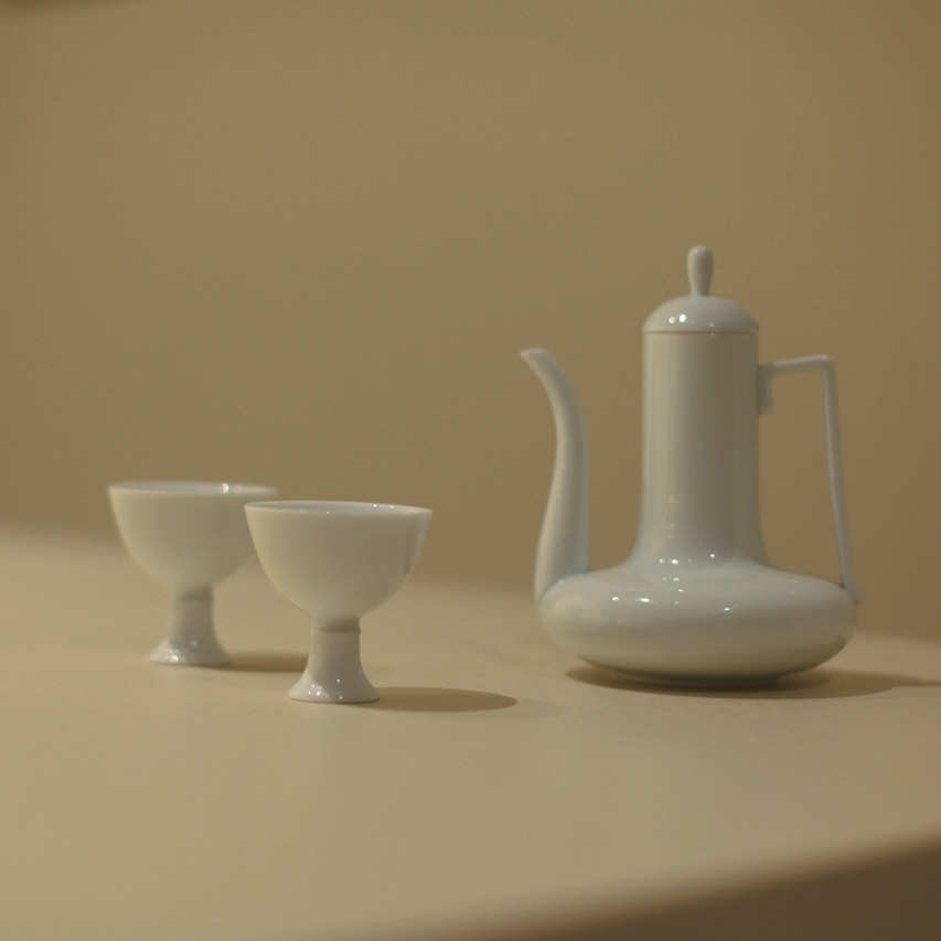 宋式酒壶中式酒具影青酒杯青瓷仿宋白酒清酒套组一人饮