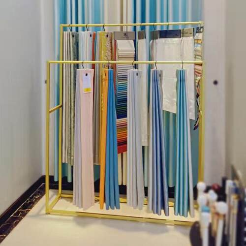 窗帘吊卡展示架家纺布艺布料样品色卡面料小样样本展会陈列展架