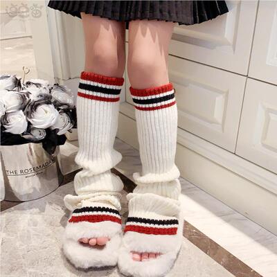 女童冬季保暖袜套宝宝堆堆袜腿套护腿过膝jk小腿袜女孩长筒袜踩脚