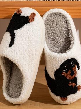 Cartoon Cute and Interesting Dachshund Dog Women Slippers In