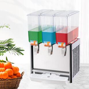 9L果汁机商用双缸冷热双温果汁机三缸单冷饮料机奶茶店冷饮机跨境