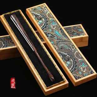 定制高端扇子盒子10寸空白折扇礼盒装古风礼物收藏盒收纳竹木