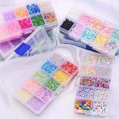 10 Grids Glass Seed Beads Kit Friendship Bracelet Making Kit