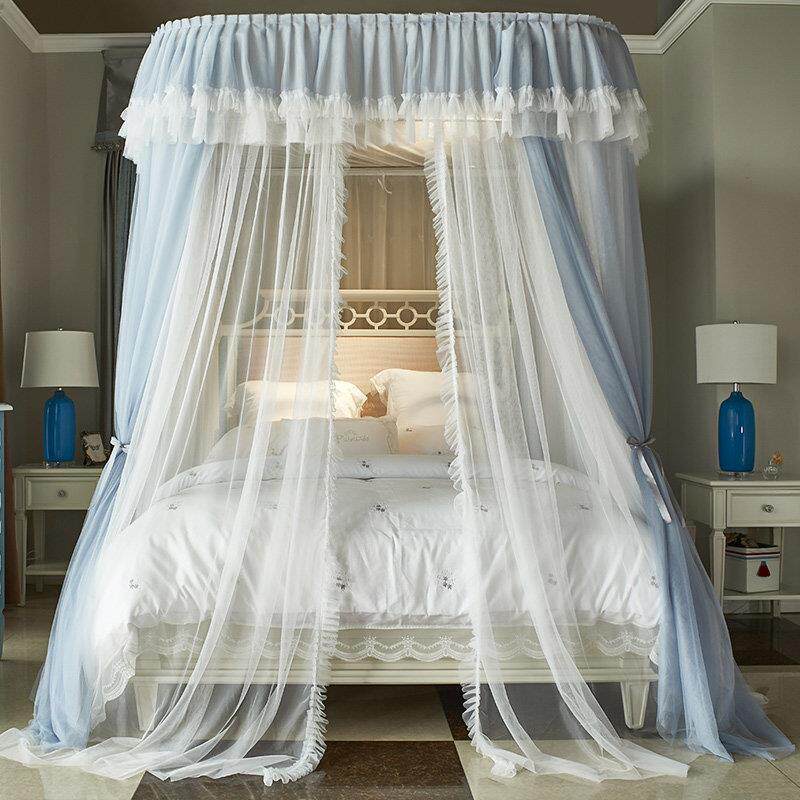u型蚊帐款家用025新免ZWADSYA9安装卧室高2级导轨道公落主地床帘