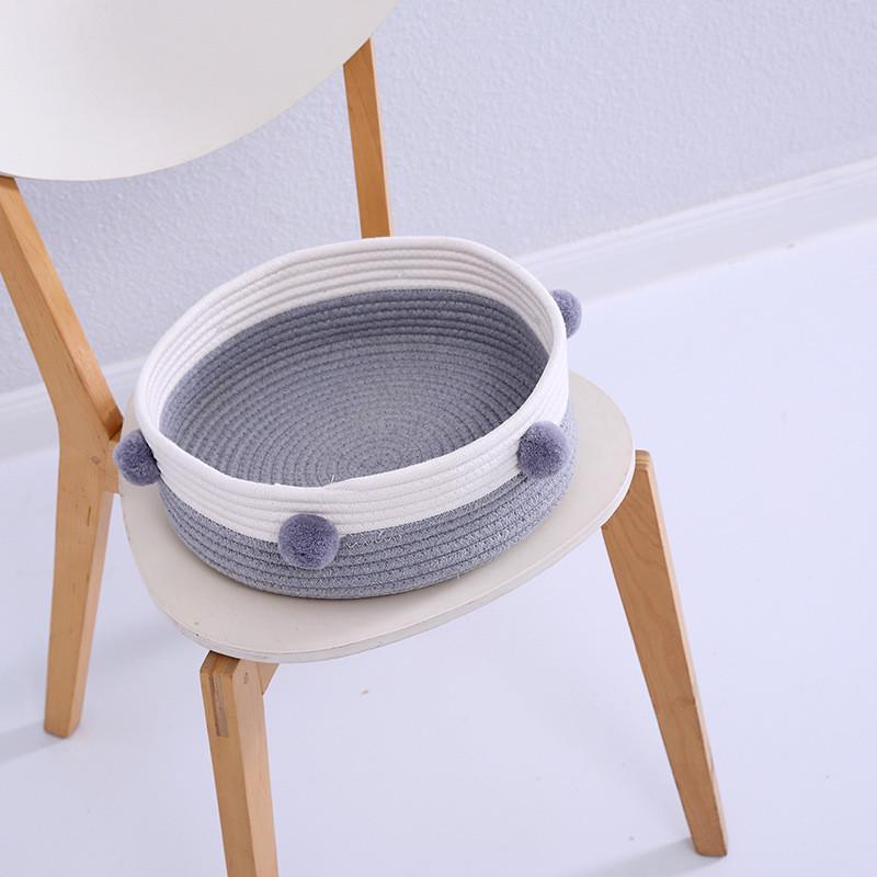 厂家批发爆款网红四季通用猫窝 耐抓耐咬棉绳编织宠物猫窝 猫床