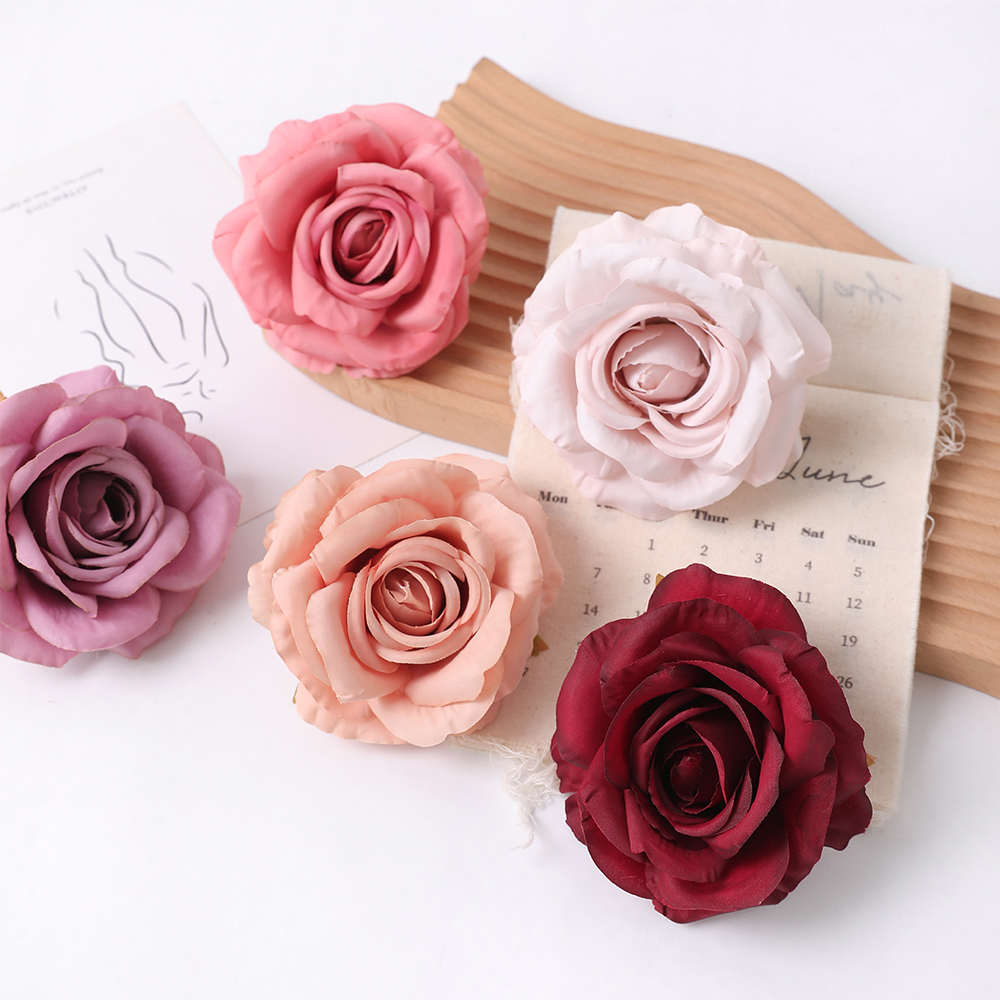 仿真星月玫瑰花 假花绢花diy材料婚庆胸花装饰草帽花配件拍摄道具