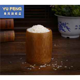 量米升子楠竹竹筒舀米杯老式米升筒量米筒量米器天然家用无漆米斗