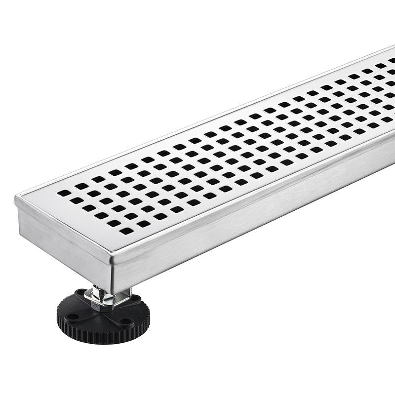 淋浴房长304不钢长地方格网卫生HUI间防臭美漏式直排条型锈脚钉