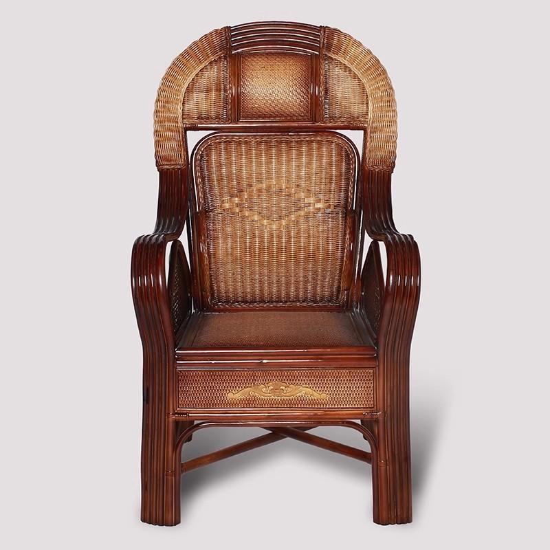 藤椅天然真藤椅老人椅办公椅家用单人阳台休闲椅藤编椅腾椅子靠背