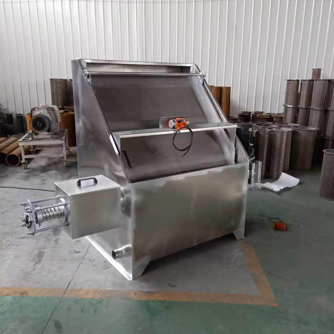 畜禽粪便干湿分离机 800型斜筛式干湿脱水机 鸡鸭粪便挤干机