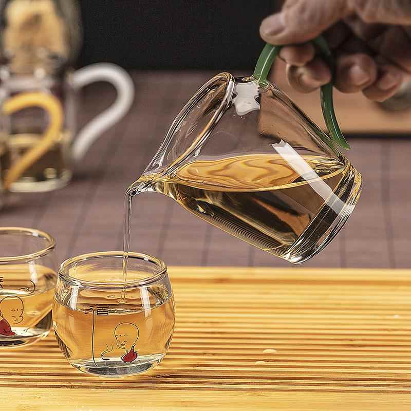 玻璃公道杯红茶茶海加厚杯底功夫茶具茶道配件分茶冲茶器创意公杯