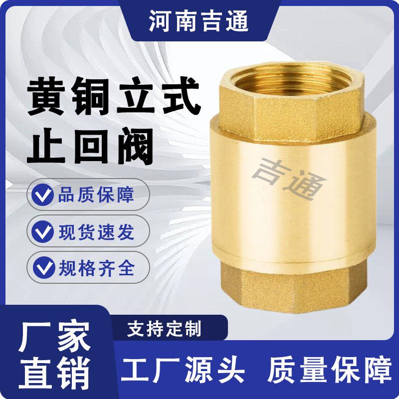 供应内螺纹连接4分6分1寸逆止阀止回阀H12X丝扣黄铜立式止回阀