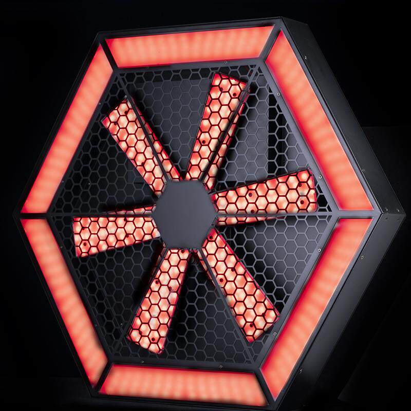 新品60X60 LED RGB旋转风扇灯舞台背景像素效果灯舞台灯光设备6角