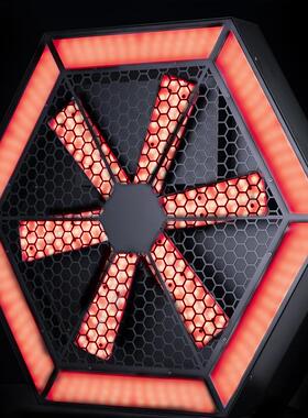 新品60X60 LED RGB旋转风扇灯舞台背景像素效果灯舞台灯光设备6角