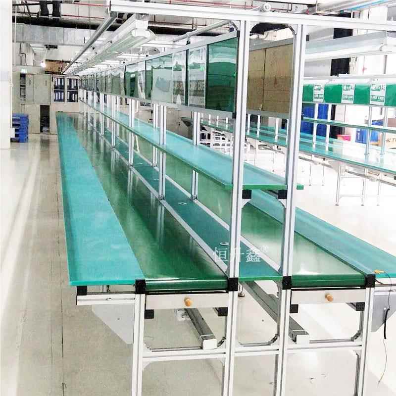 坪山流防水线输铝材流水水送机 铝型材流线静筒电皮带流水线 铝材