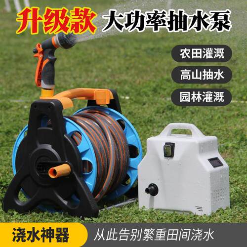 充电式抽水泵家用小型户外浇菜神器手提便携式农用灌溉锂电抽水机
