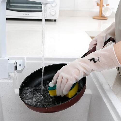 Waterproof Thin Kitchen Gloves for Women - Suitable for Wash