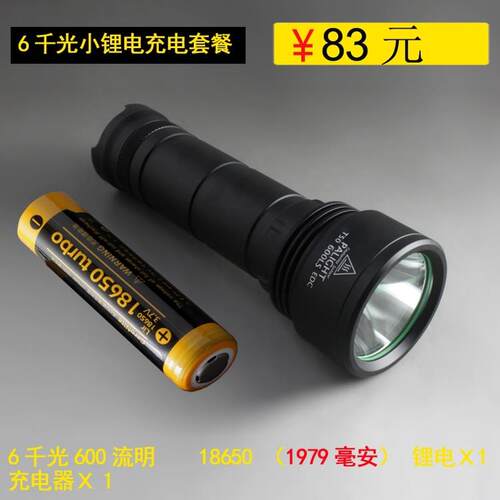 正品霸光2665强光手电电筒LED可充远射防水户照外家用照明探灯T05