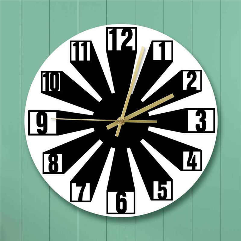 新北欧时尚仿古设计亚克力时钟现代简约客厅装饰3D挂钟墙钟