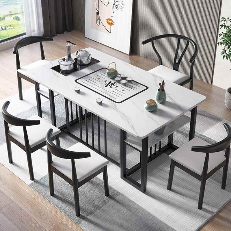 桌岩板桌面办公茶桌室椅组合奢轻JBS家用客厅泡茶几茶一体一整套