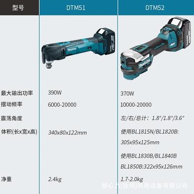 牧田MAKITA充电打磨机300W多功能万用宝抛光切割机DTM52倒角机3.0