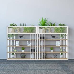 饰lof断绿植 饰网红隔t断餐厅装 新款 架铁艺矮隔办自选公屏风隔断装