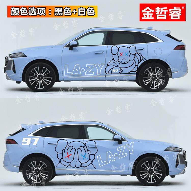 魏派WEY摩卡车贴拉花 VV7个性车身贴画VV5芝麻街P8汽车改装饰贴纸