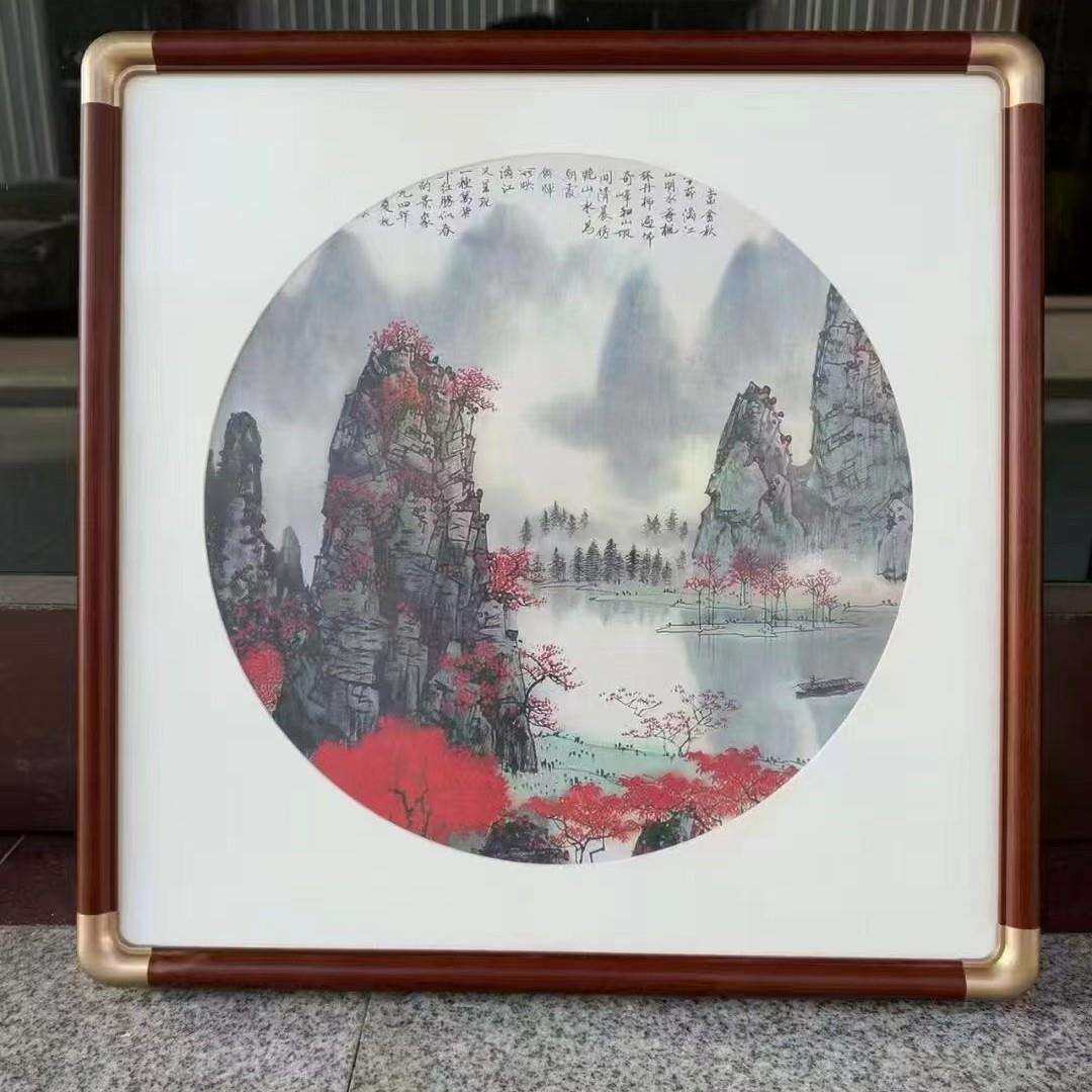 国画条边框艺术画框十字实木画框木条线条2230R木框十字绣画画松图片
