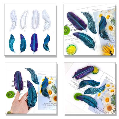 3D Feather Silicone Mold DIY Epoxy Resin Mold Feather Gypsum