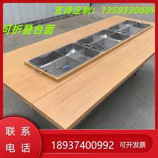 小吃车大理石推车串串香美食餐车木制麻辣烫移动台面关东煮摆地摊