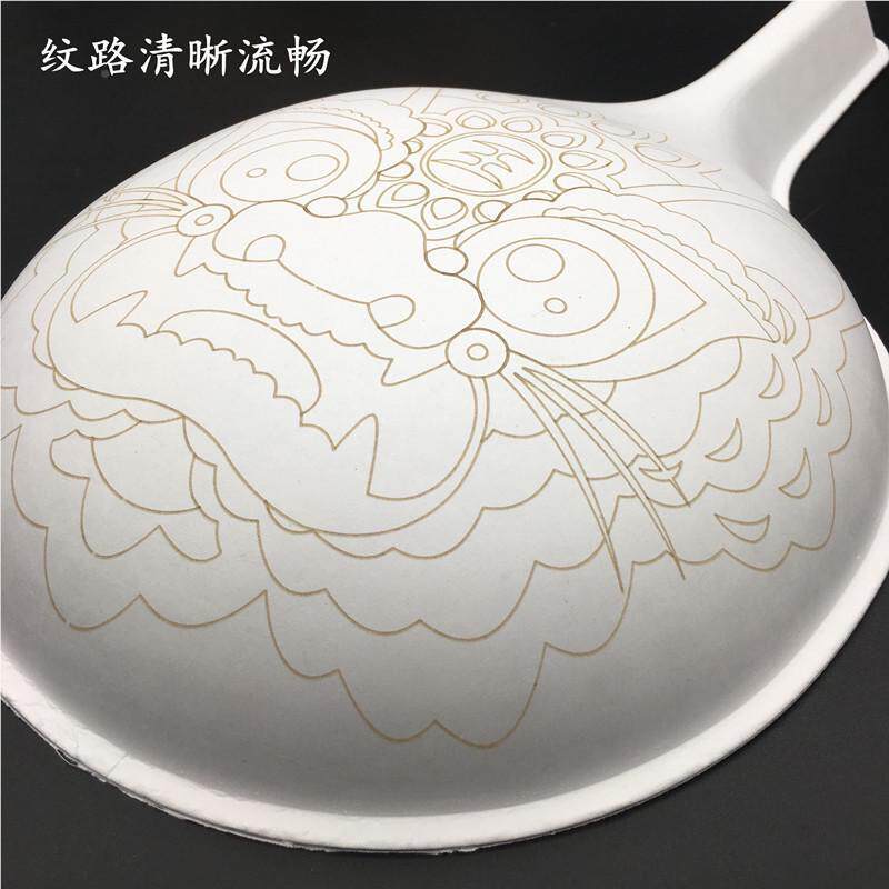 新款国潮多款遗i手工火马勺脸谱dy带社非纹路白坯文TUW创材料包
