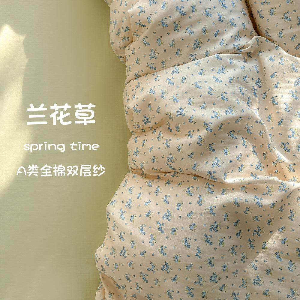 a类双层纱纯棉被套单件家用全棉被罩三件套春季宿舍单人被套,床上用品,学生床品套件,淘宝优惠券,粉丝福利购,淘宝优惠卷