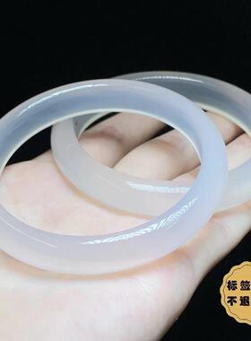小北珠宝-玛瑙宽条手镯圈口51-63白月光荔枝冻女友礼物国风冰透