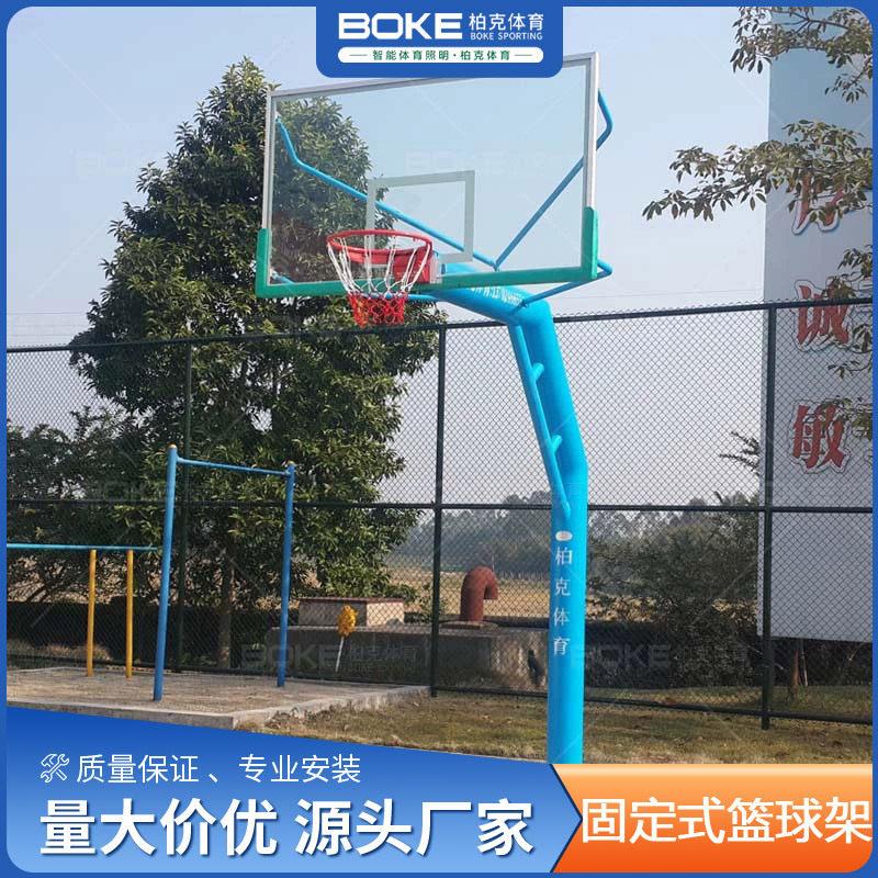 篮球场室外固定式篮球架成人比赛标准学校培训厂家直销圆管篮球架