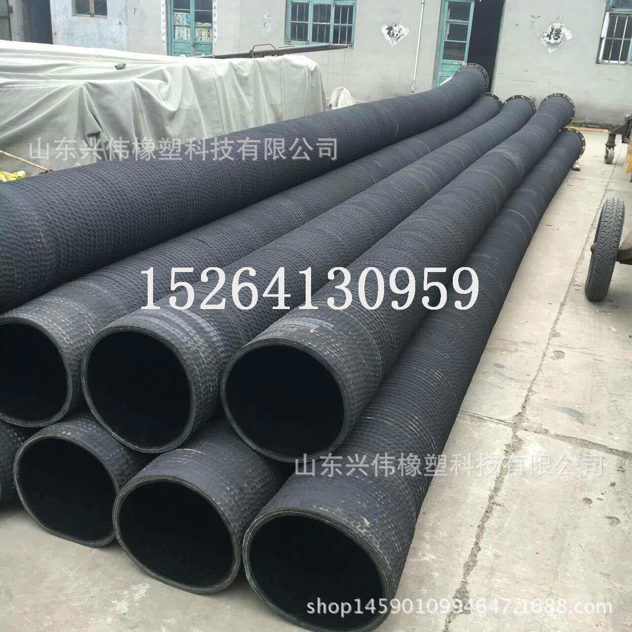 黑色橡胶管钢丝骨架抽沙胶管大口径吸排泥浆钢丝软管