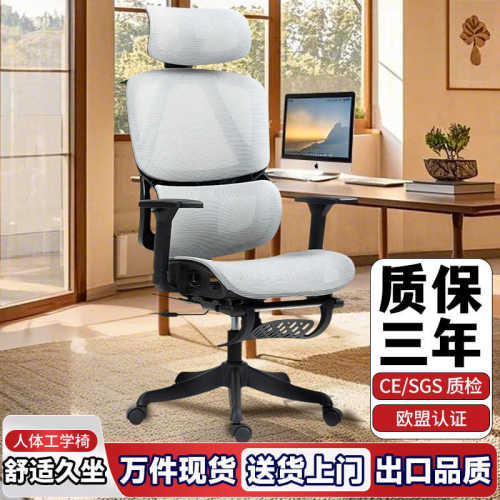 泰畅人体工学椅办公椅透气网布电脑椅久坐不累舒适午休座椅可躺