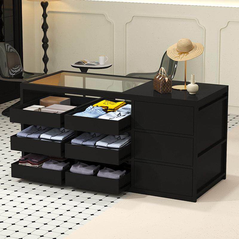 服装店中岛台女装流水展示柜小型店铺展示桌烤漆陈列柜鞋店中岛桌