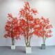 彷真红枫树大型落地盆栽酒店商场橱窗柜彷生绿植室内外造景装 饰树