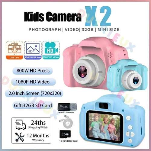 Mini Children Camera X2 Digital Vintage Camera Educational T