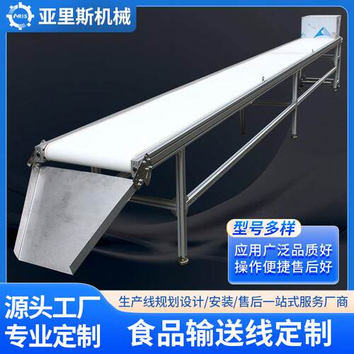 流水线输送机厂家耐高温食品级白色帆布带包装分拣线带式传送带